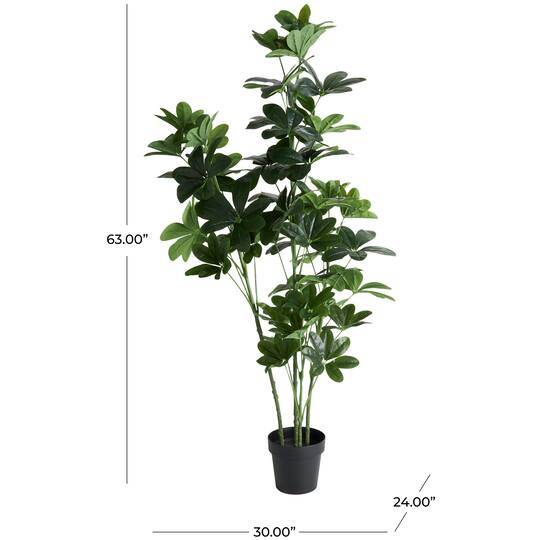 5ft. Potted Green Faux Foliage Artificial Money Tree